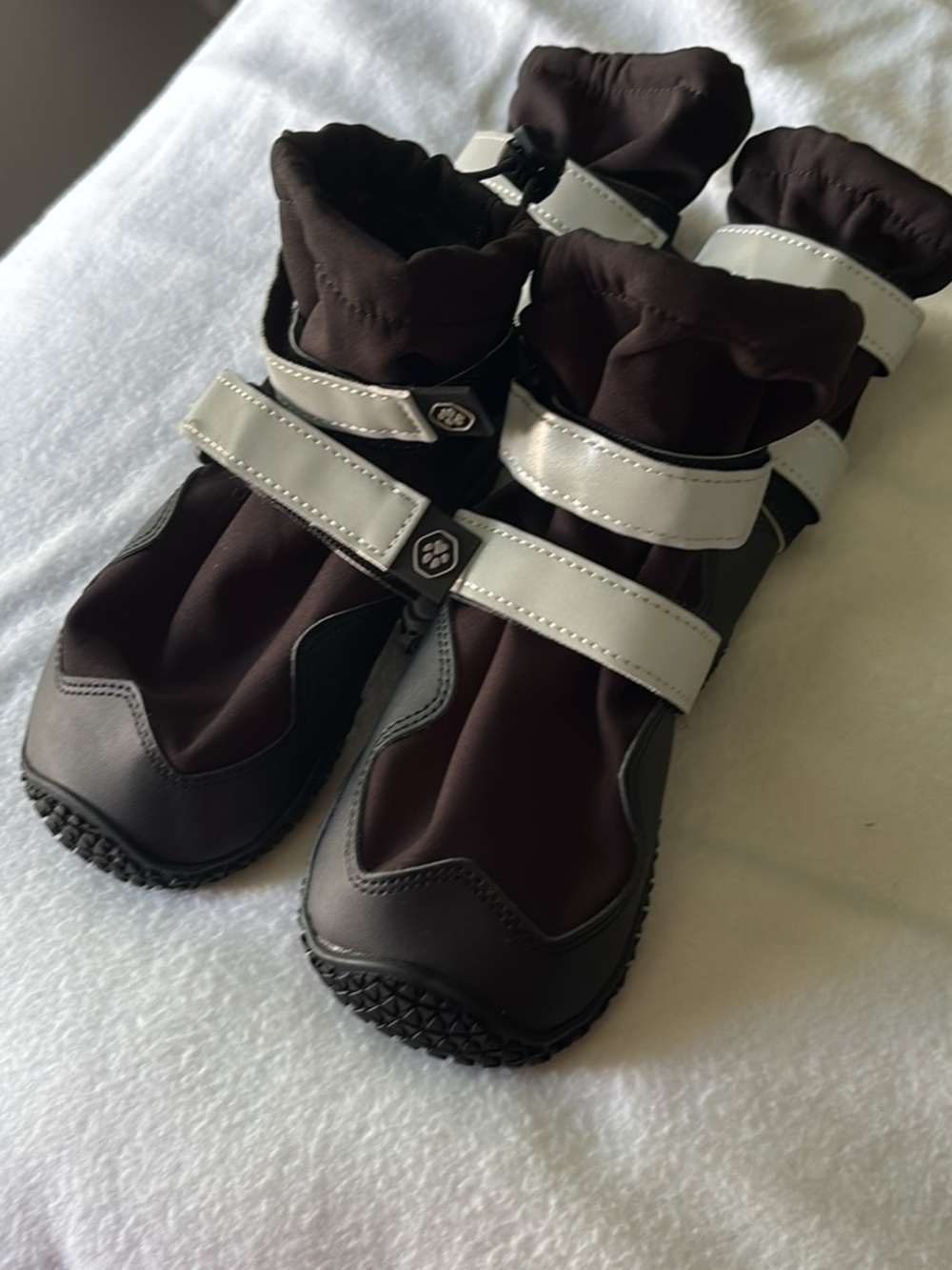 Dog Waterproof Black and White Flex Boots